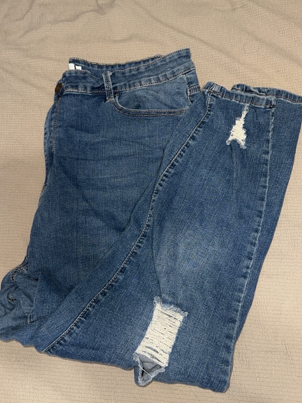 Rue21 Blue Distressed Skinny Jeans